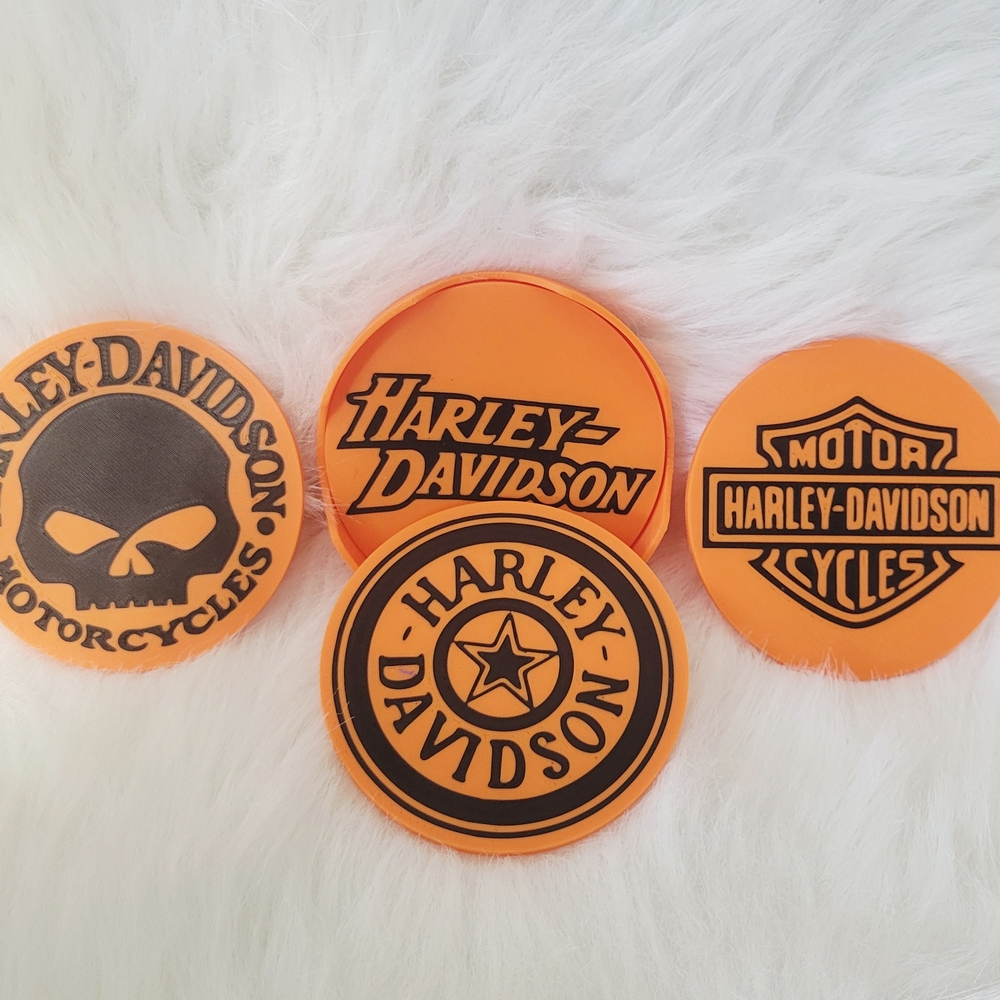 Harley-Davidson Bold Orange Coaster Collection